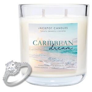 NEW Jackpot Candles Caribbean Dream Candle with a hidden surprise ring Size 5